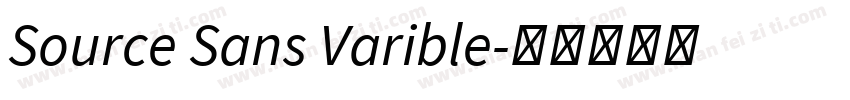 Source Sans Varible字体转换